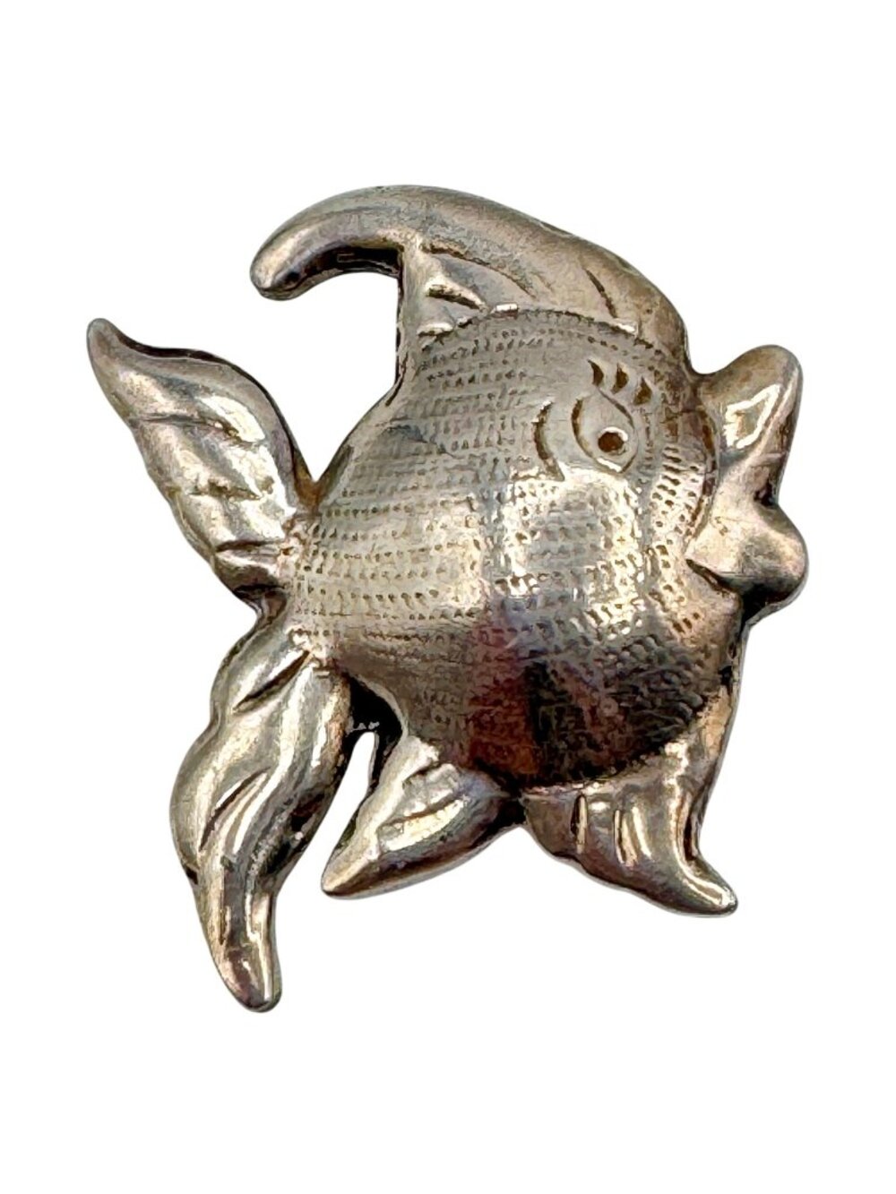 Vtg Taxco Sterling Tropical Fish Brooch Mexico TN-49 Goldfish Beachy Ocean Sea